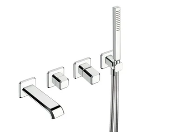 ITALY CRIIT102 - Wall-mounted bathtub set with hand shower by CRISTINA Rubinetterie - view 2